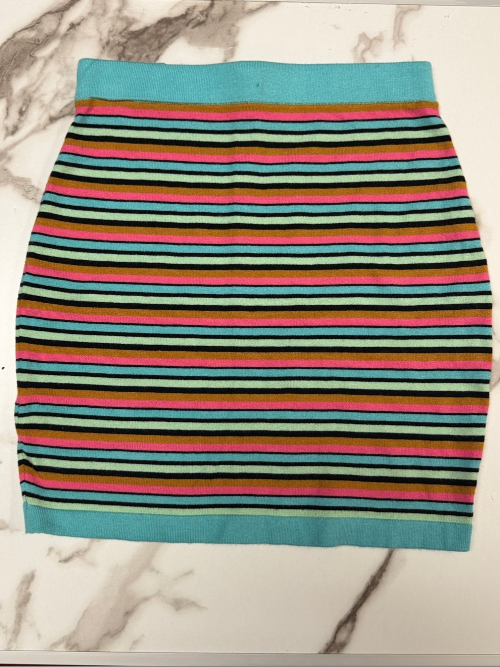 wild fable Striped Mini Skirt in Aqua, Pink, Black, Brown